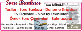 soru bankası, testler, eviçi etkinlikler, değerlendirme testleri